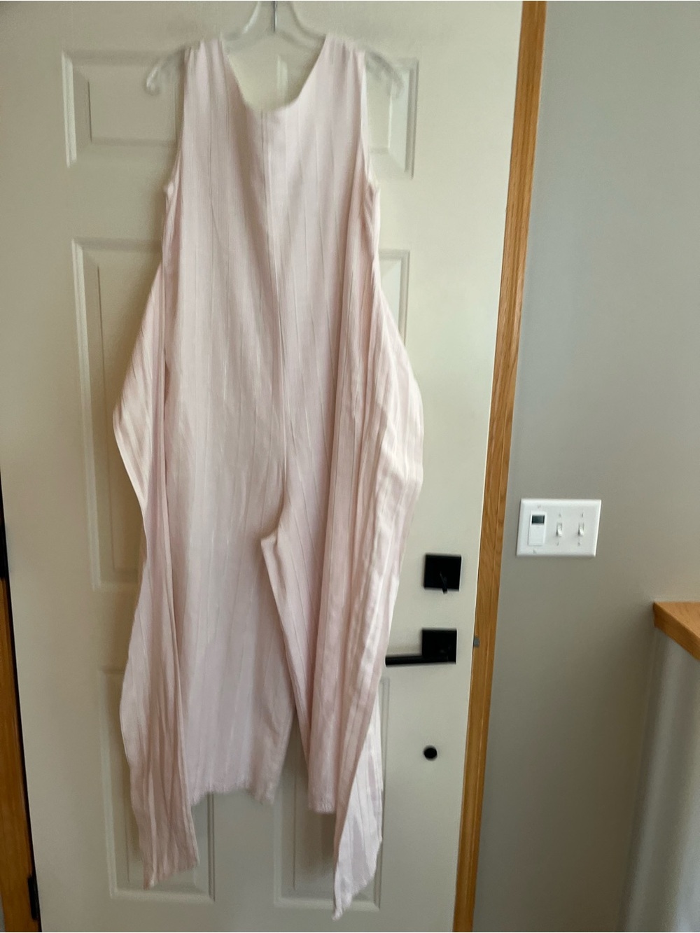 Vineyard Vines x Palm Beach Lately pink white stripe wide leg jumpsuit. 12 - Picture 3 of 15